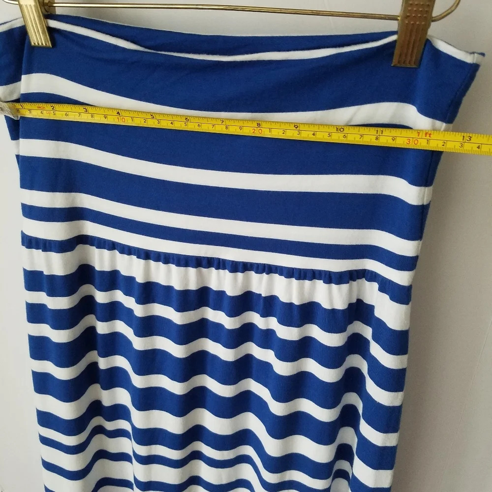 Athleta Women's Maxi skirt blue/white striped Sz.S - Picture 3 of 10
